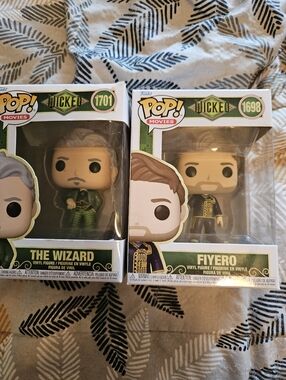 Funko Pop! Wicked The Wizard & Fiyero Vinyl Figures — Green & Blue Outfits